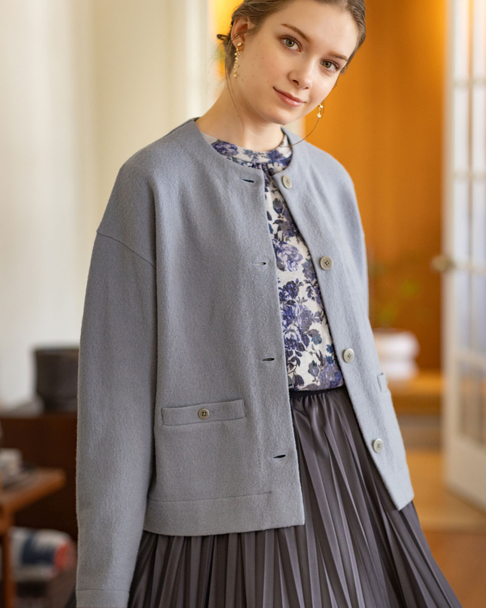 Marisa Grace 圧縮ウールニットジャケット